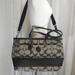 black coach diaper bolsa